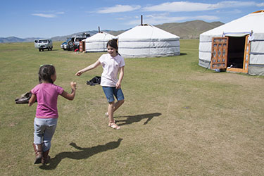 Guest yurt by a nomadic family at Mongolia Travel & Tours